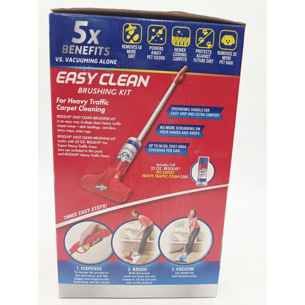 NEW Resolve Easy Clean Pet Expert Brushing Kit Heavy Traffic Carpet Cleaning - Picture 4 of 6